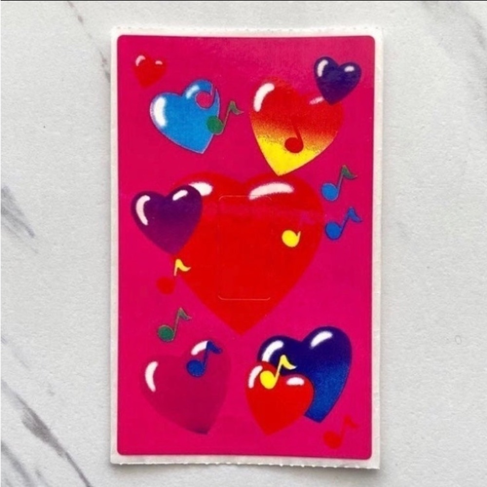 VTG Lisa Frank hearts switchplate cover sticker